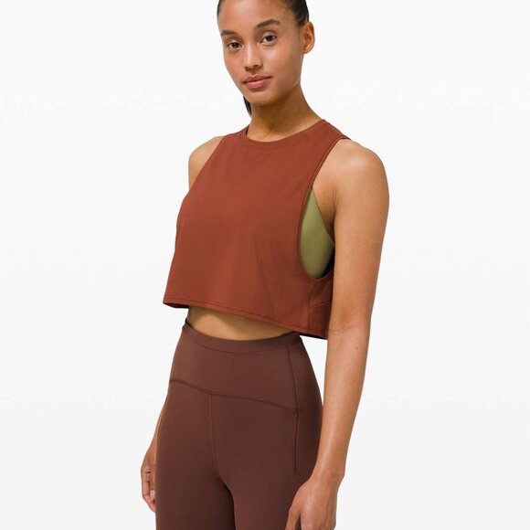 Lululemon Muscle Love Crop Tank *Tough - Dark Terracotta - Picture 3 of 3